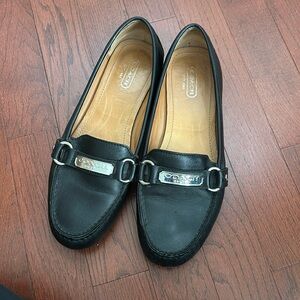 Women’s Coach Black Leather Loafers